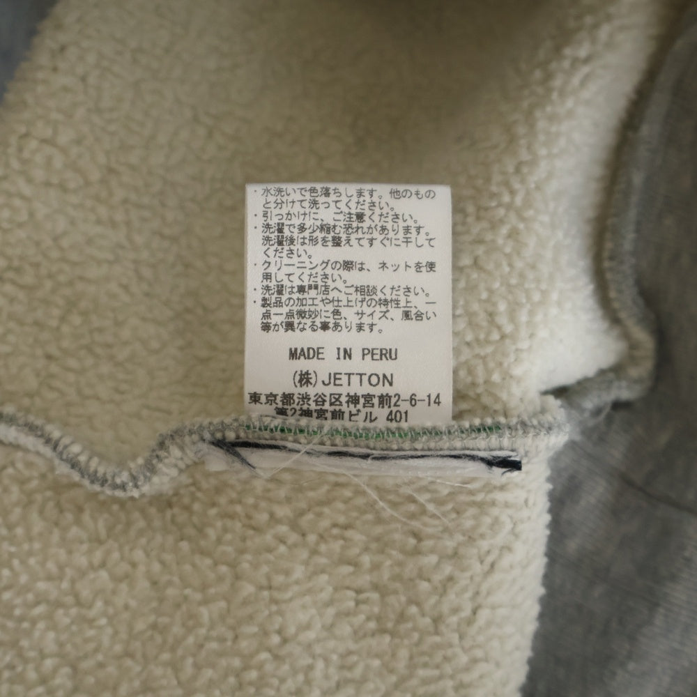 WILLY CHAVARRIA(ウィリーチャバリア) カンガルーポケット 胸ジップポケット ドローストリング フーデッド スウェット パーカー グレー