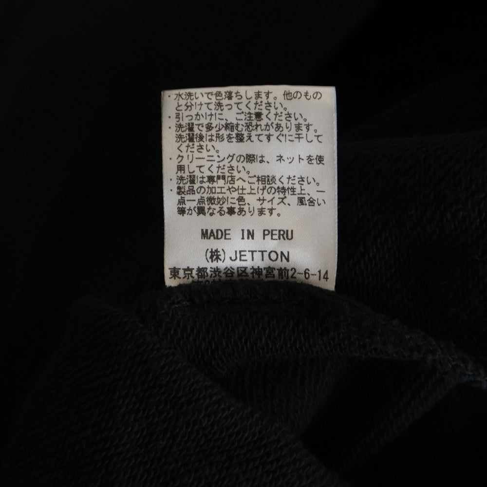 WILLY CHAVARRIA(ウィリーチャバリア) カンガルーポケット フーデッド スウェット パーカー ブラック