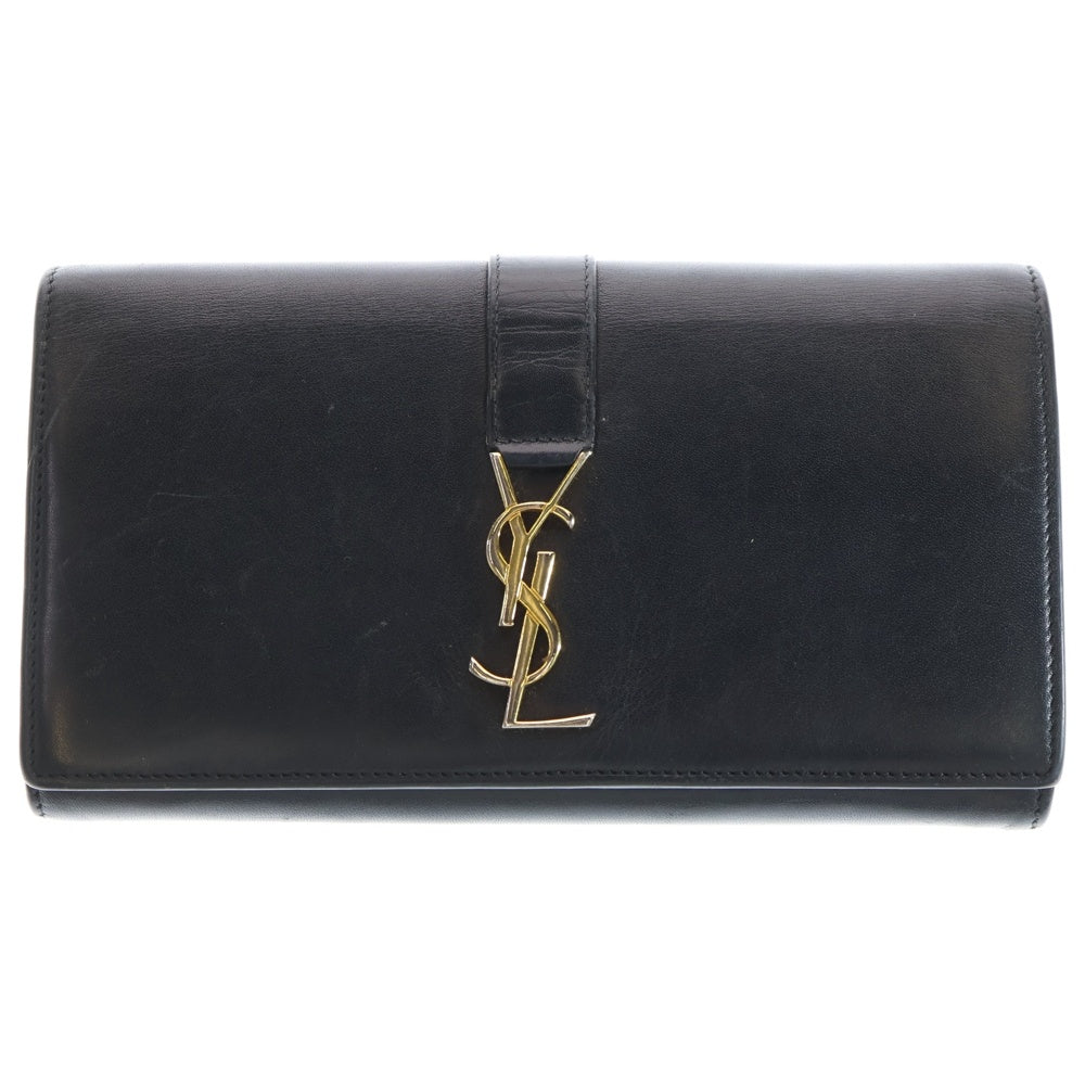 SAINT LAURENT PARIS(サンローランパリ) YSL レザーロングウォレット レディース ブラック 414567