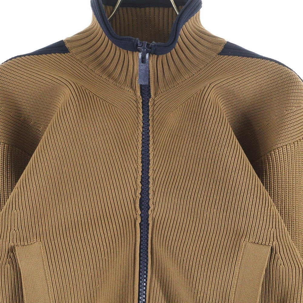 Sacai(サカイ) スタンドカラー 変形ニット ジップアップジャケット