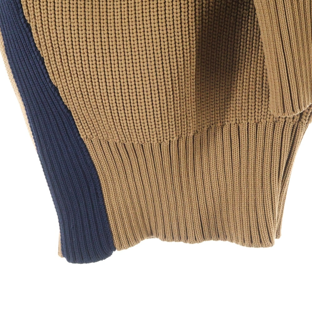 Sacai(サカイ) スタンドカラー 変形ニット ジップアップジャケット