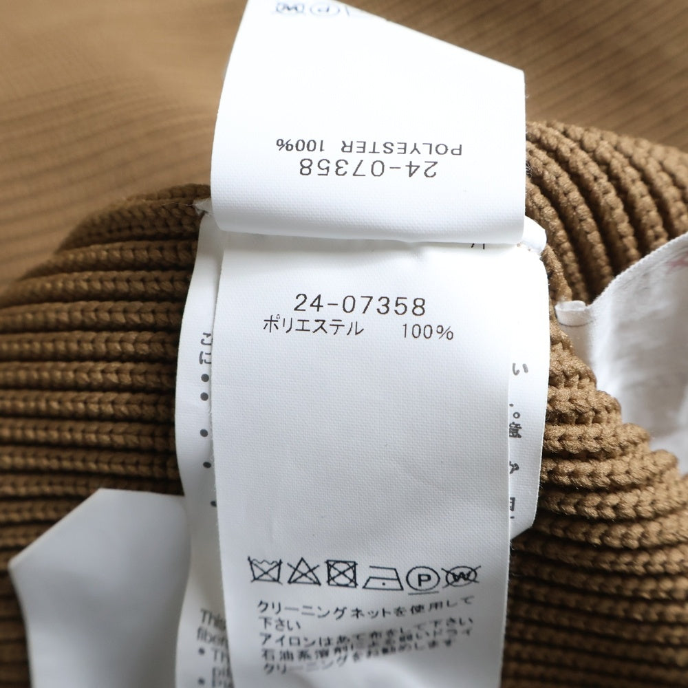 Sacai(サカイ) スタンドカラー 変形ニット ジップアップジャケット ブラウン/ネイビー レディース 24-07358