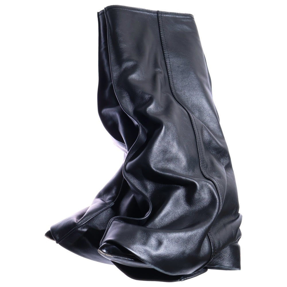 Sacai(サカイ) 24AW LEATHER PANTS MEDIUM BOOTS レザーパンツミディアムブーツ レディース ブラック