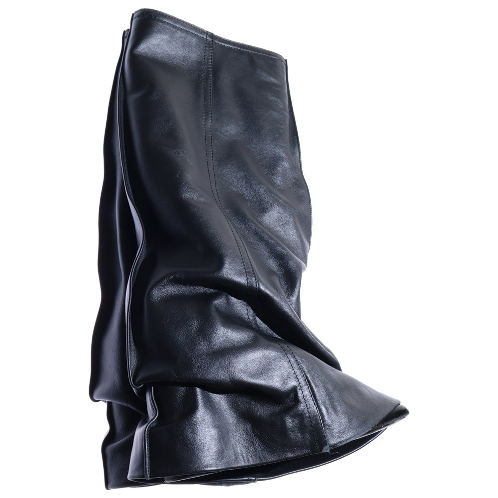 Sacai(サカイ) 24AW LEATHER PANTS MEDIUM BOOTS レザーパンツミディアムブーツ レディース ブラック