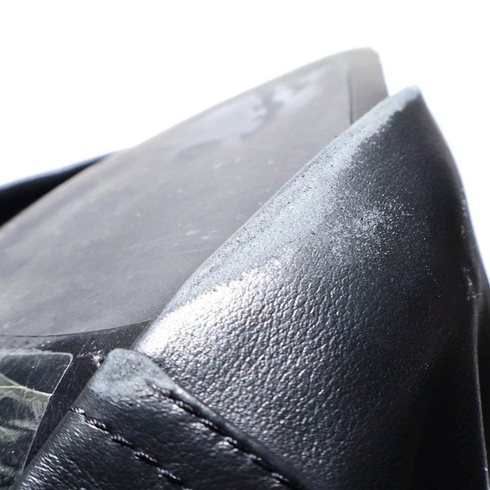 Sacai(サカイ) 24AW LEATHER PANTS MEDIUM BOOTS レザーパンツミディアムブーツ レディース ブラック