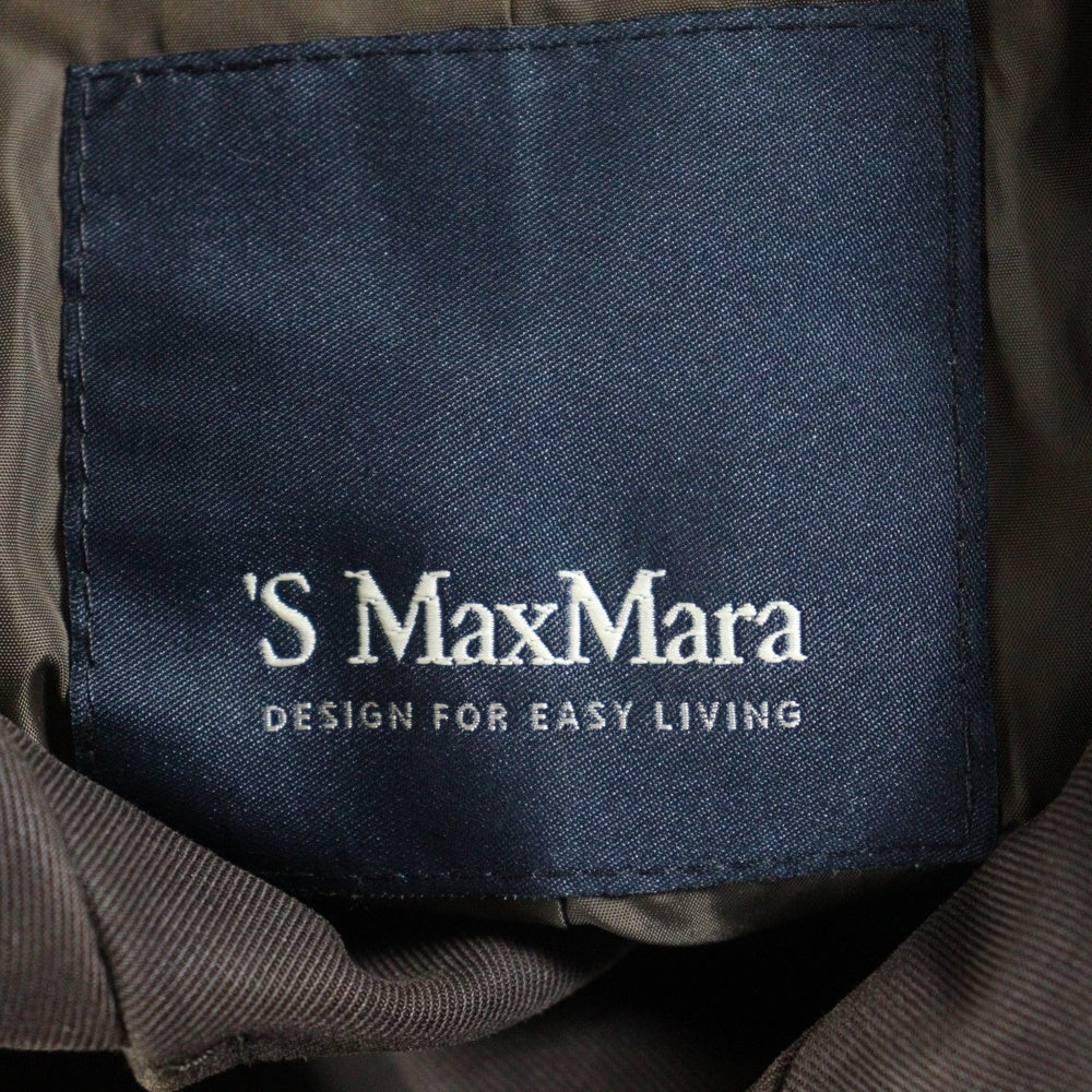 Max Mara(マックスマーラ) 7B ベルテッド コットン ナイロン トレンチコート ジャケット ブラウン レディース 90860879