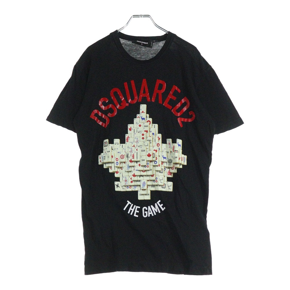 DSQUARED2(ディースクエアード) THE GAME ザ ゲーム クルーネック カットソー 半袖Tシャツ ブラック S71GD0896
