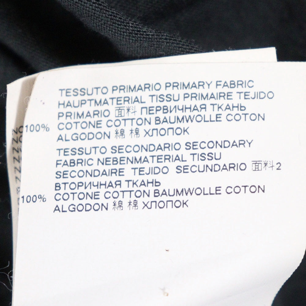 DSQUARED2(ディースクエアード) ダメージ加工 フロントロゴデザイン クルーネック カットソー 半袖Tシャツ ブラック S71GD0830