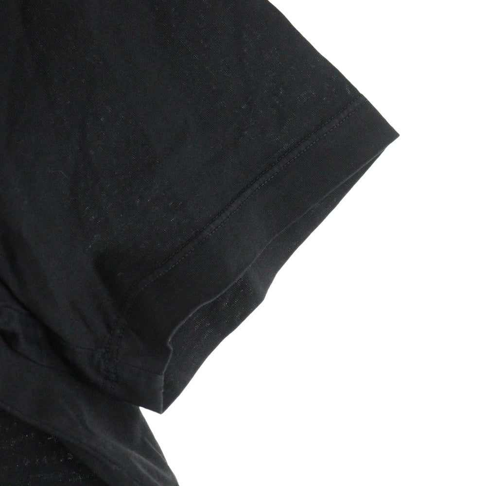 DSQUARED2(ディースクエアード) フロントロゴデザイン クルーネック カットソー 半袖Tシャツ ブラック S74GD0636