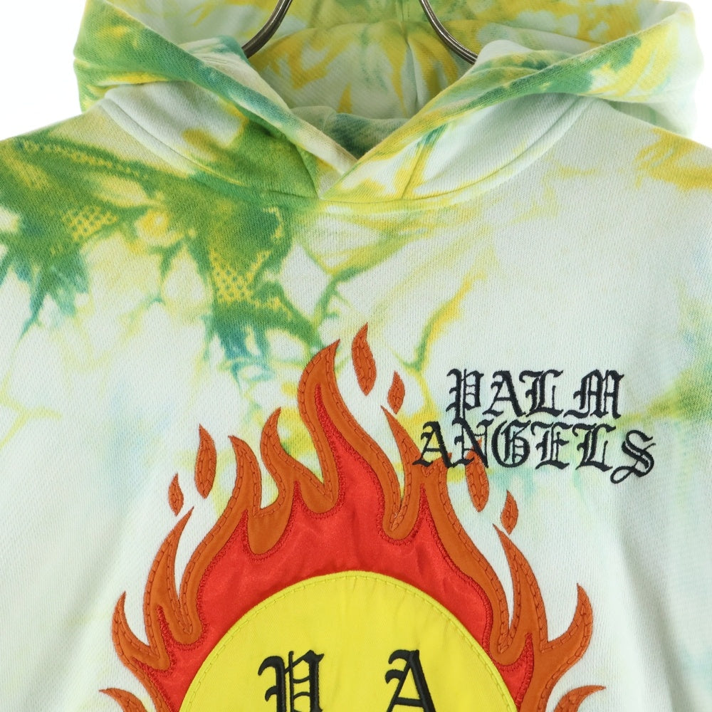 Palm Angels(パームエンジェルス) 21SS BURNING HEAD HOODIE バーニング ヘッド ロゴデザイン フーデッド スウェット パーカー マルチ PMBB098R21FLE003