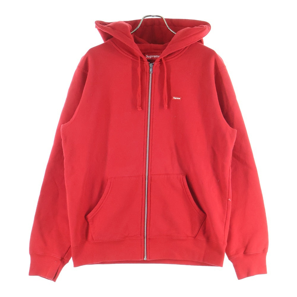 SUPREME(シュプリーム) 21SS Small Box Logo Hooded Sweatshirts スモールロゴデザイン フーデッド ジップアップ スウェット パーカー レッド