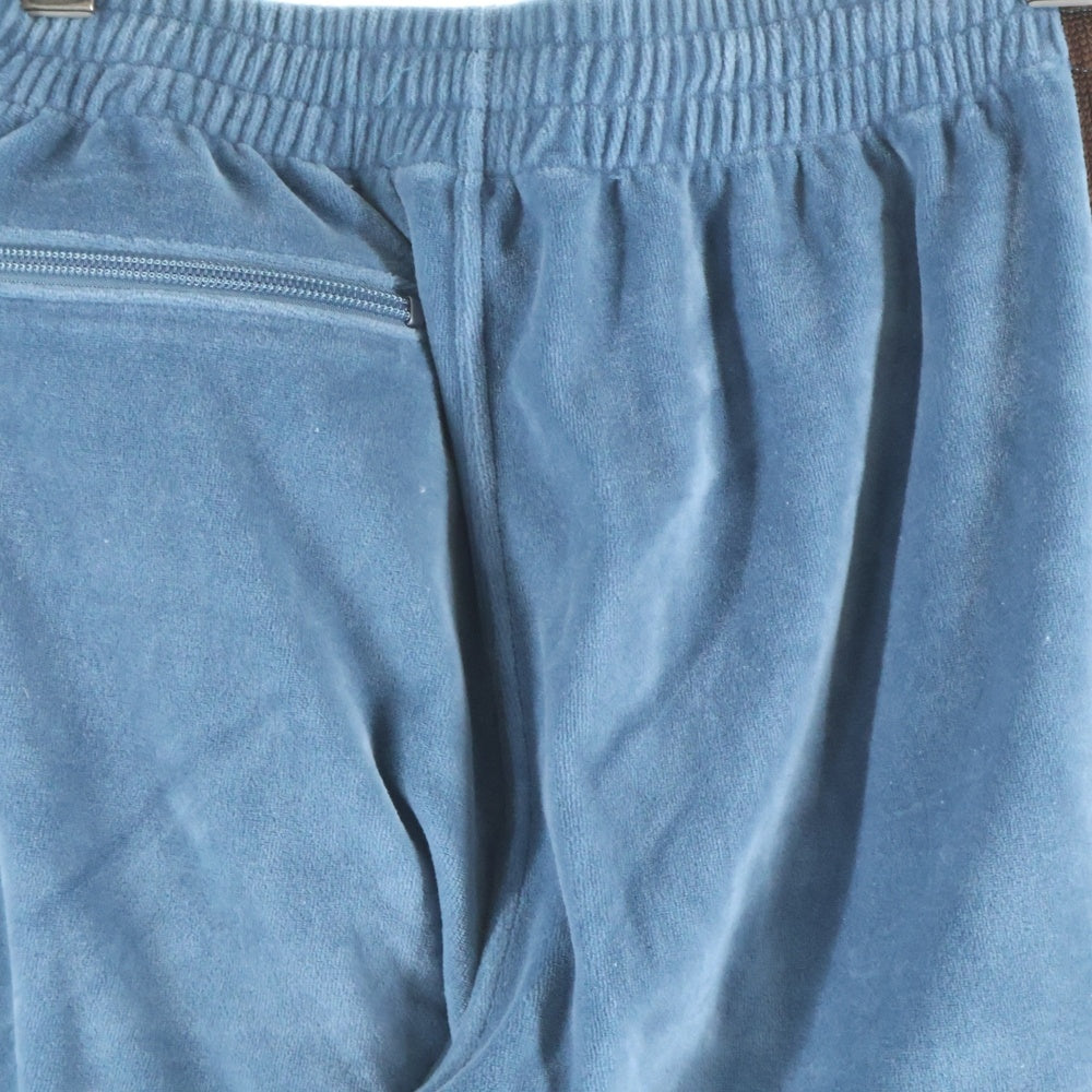 Needles(ニードルス) 23SS Narrow Track Pants ロゴ刺繍 ベロア トラックパンツ ブルー/ブラウン MR293