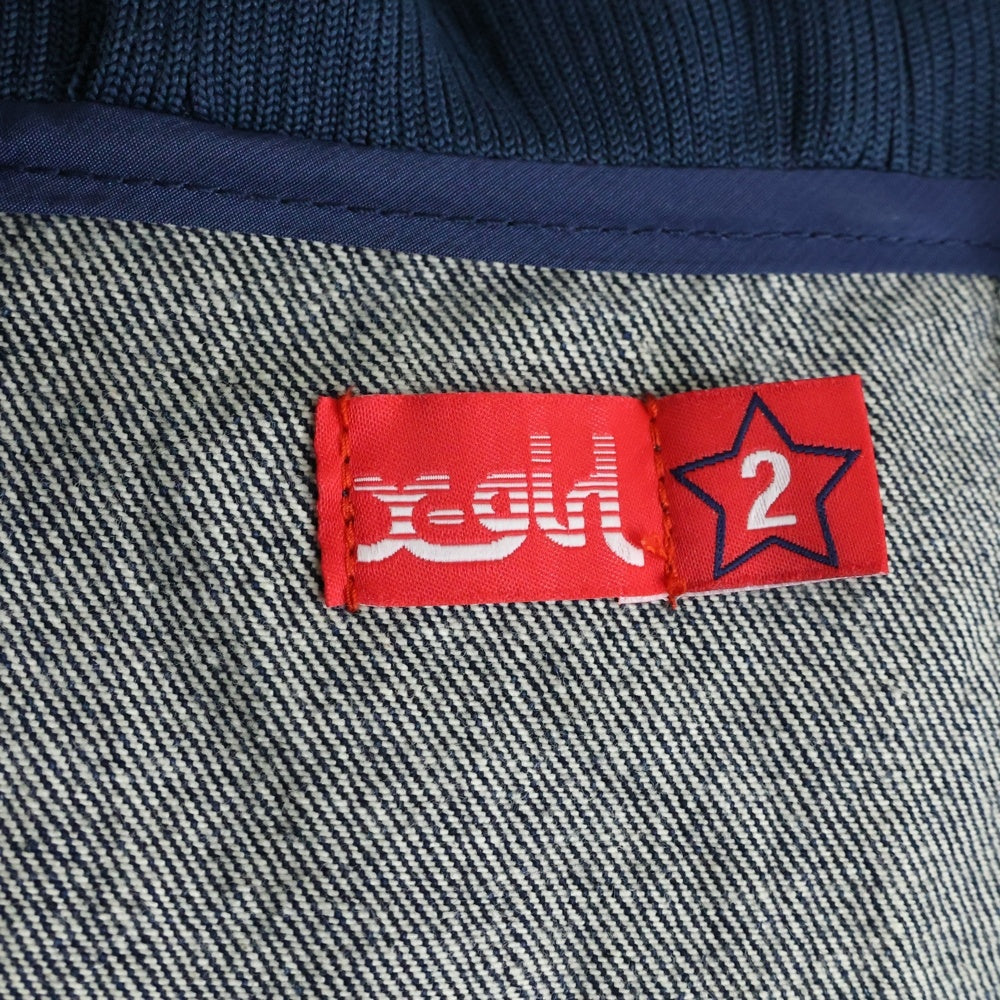 X-GIRL(エックスガール) トレードマーク刺繍 フーディー デニムジップアップジャケット レディース インディゴ 0544511