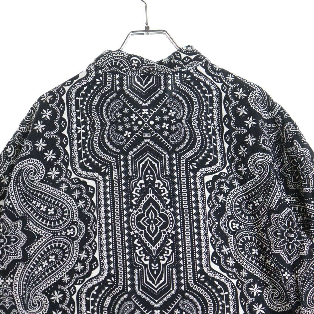 KITH(キス) Summer Camp Collar Bandana Shirt サマーキャンプカラー バンダナ 半袖シャツ ブラック KH3754