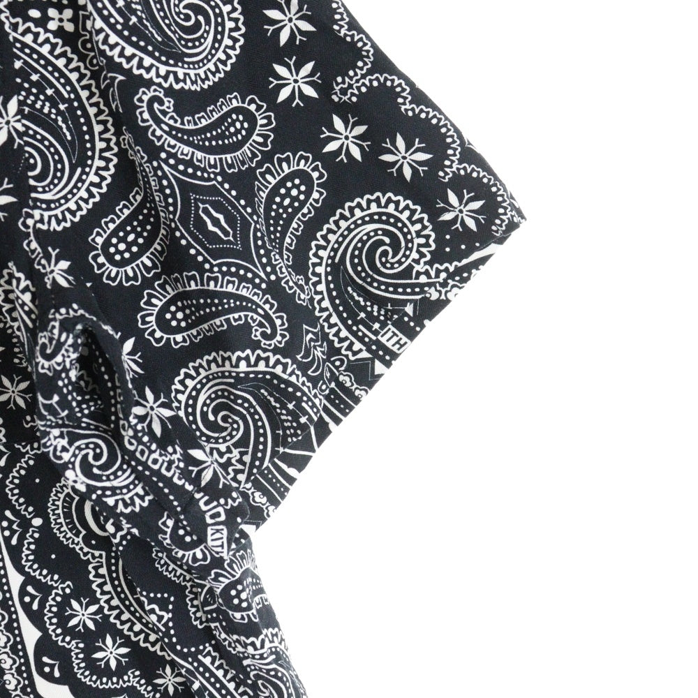 KITH(キス) Summer Camp Collar Bandana Shirt サマーキャンプカラー バンダナ 半袖シャツ ブラック KH3754