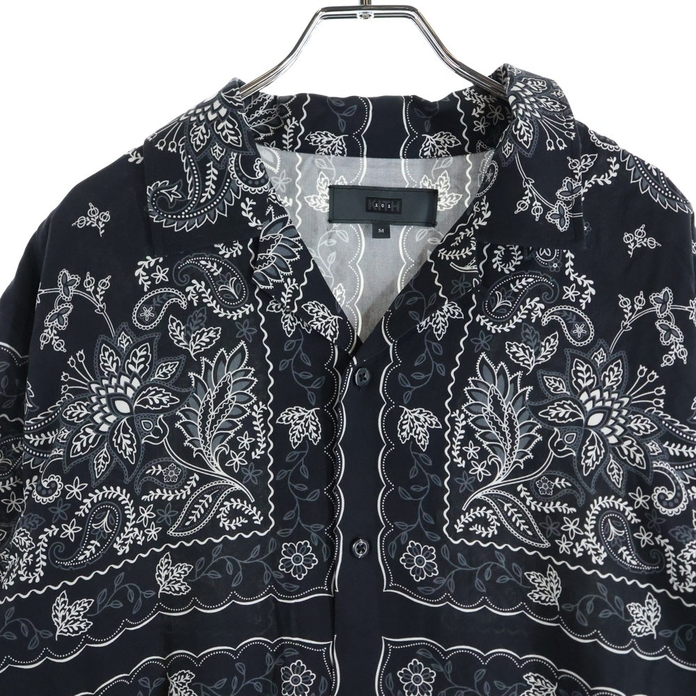 KITH(キス) Vintage Floral Bandana LongSleeve Thompson Shirt ヴィンテージ フローラル ロングスリーブ トンプソン 長袖シャツ ブラック