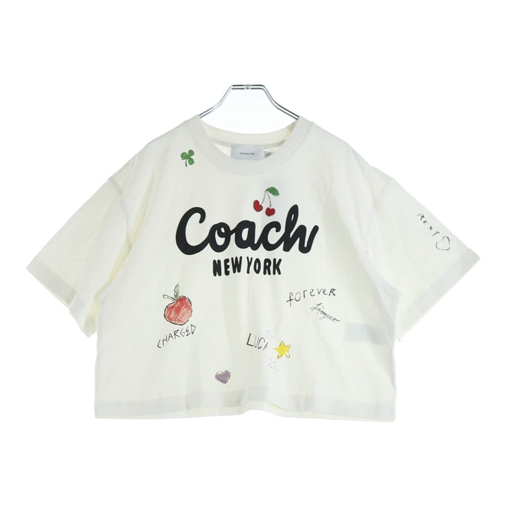 COACH(コーチ) 25SS Cursive カーシヴ クロップド ロゴプリントTシャツ
