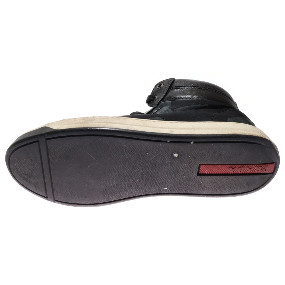 PRADA(プラダ) テスートナイロン カモフラージュ ハイカットスニーカー ブラック 3T5770 レディース