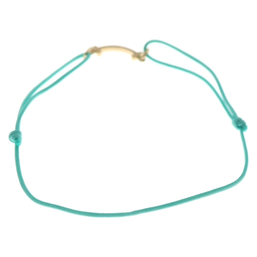 TIFFANY & Co.(ティファニー) K18 Tスマイル ミニ コードブレスレット ゴールド/ブルー Au750 レディース