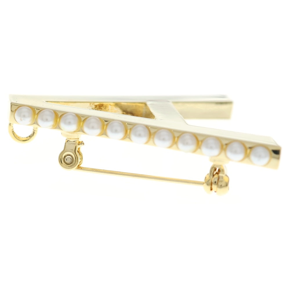 STELLAR HOLLYWOOD(ステラハリウッド) パールドット イニシャルブローチ ゴールド レディース