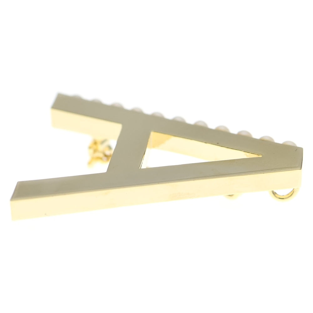 STELLAR HOLLYWOOD(ステラハリウッド) パールドット イニシャルブローチ ゴールド レディース