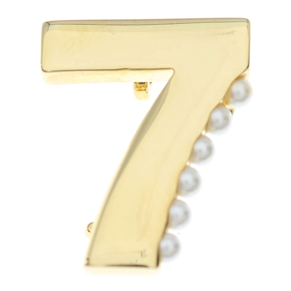 STELLAR HOLLYWOOD(ステラハリウッド) パールドット ナンバーブローチ ゴールド レディース