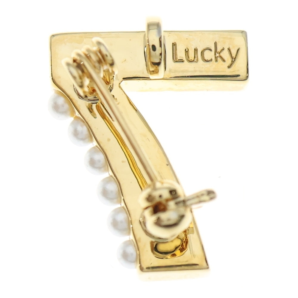 STELLAR HOLLYWOOD(ステラハリウッド) パールドット ナンバーブローチ ゴールド レディース