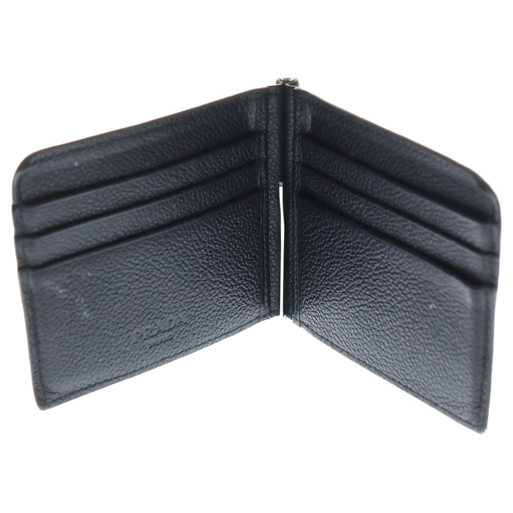 PRADA(プラダ) マネークリップ付き コンパクトウォレット 2つ折り財布