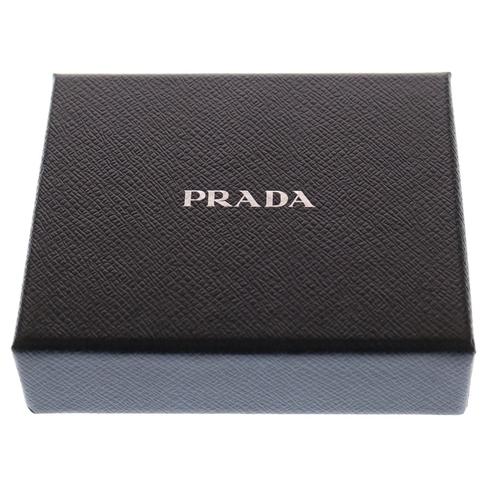 PRADA(プラダ) マネークリップ付き コンパクトウォレット 2つ折り財布 トライアングルプレート ブラック 2MN077