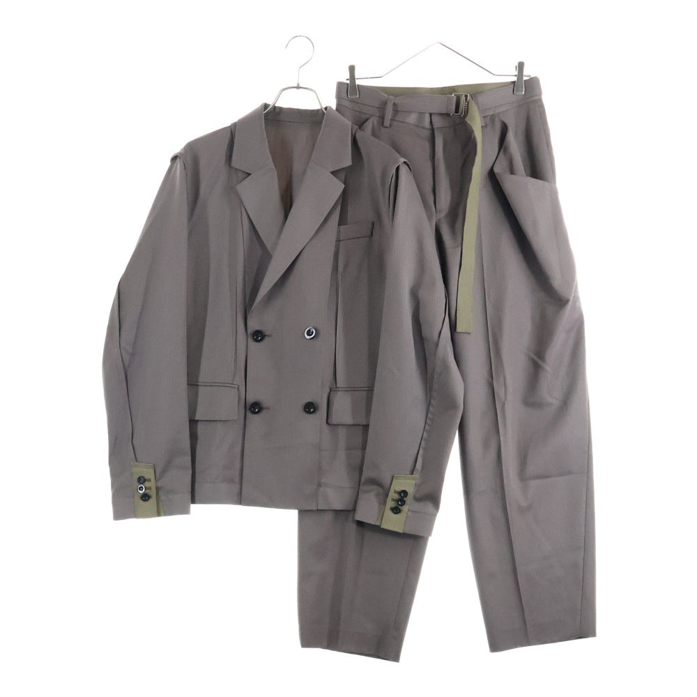 Sacai(サカイ) 25ss Doeskin Jacket / Doeskin Pants ドスキンジャケット ドスキンパンツ セットアップスーツ トープ 25-03632M / 25-03633M
