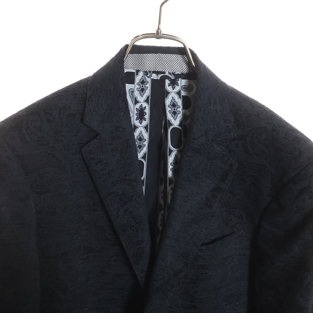 美品✨●ETRO エトロ テーラードジャケット ベロア 裏地総柄 ペイズリー ETRO(エトロ) 裏地ペイズリー柄 2B シルクテーラードジャケット