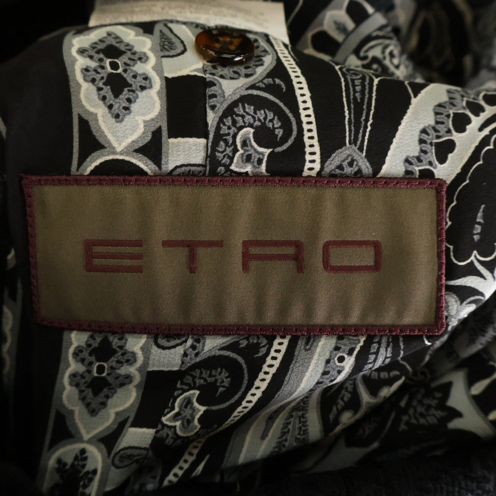 ETRO(エトロ) 裏地ペイズリー柄 2B シルクテーラードジャケット