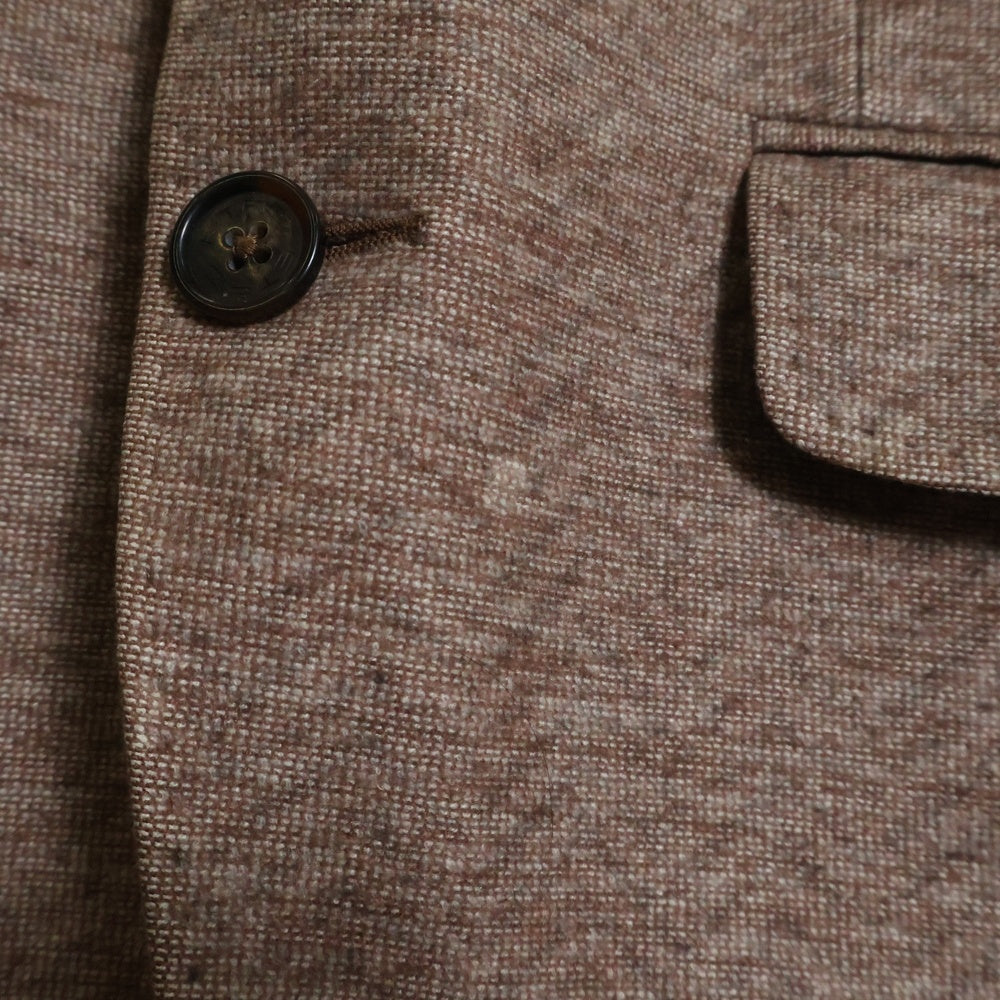 ETRO(エトロ) 裏地ペイズリー柄 2B シルクテーラードジャケット ベージュ 132-10853-0366