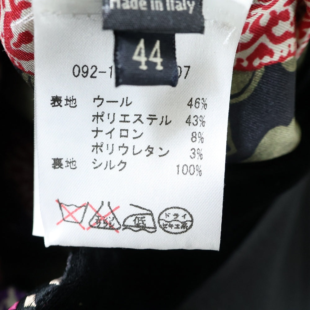 ETRO(エトロ) ウール混 ノーカラーガウンコート ブラック 092-15157-0407