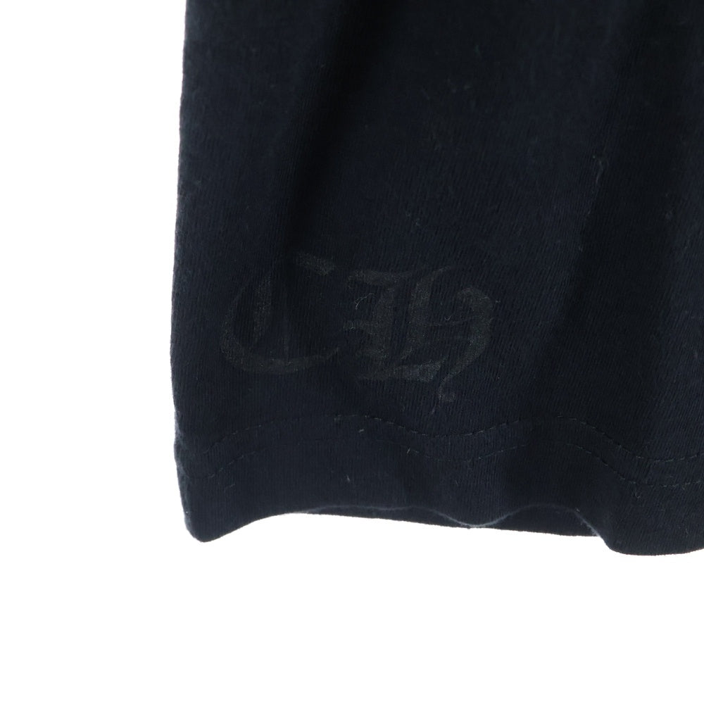 CHROME HEARTS(クロムハーツ) NECK LOGO S/S TEE ネック ロゴプリントTシャツ 半袖カットソー ブラック