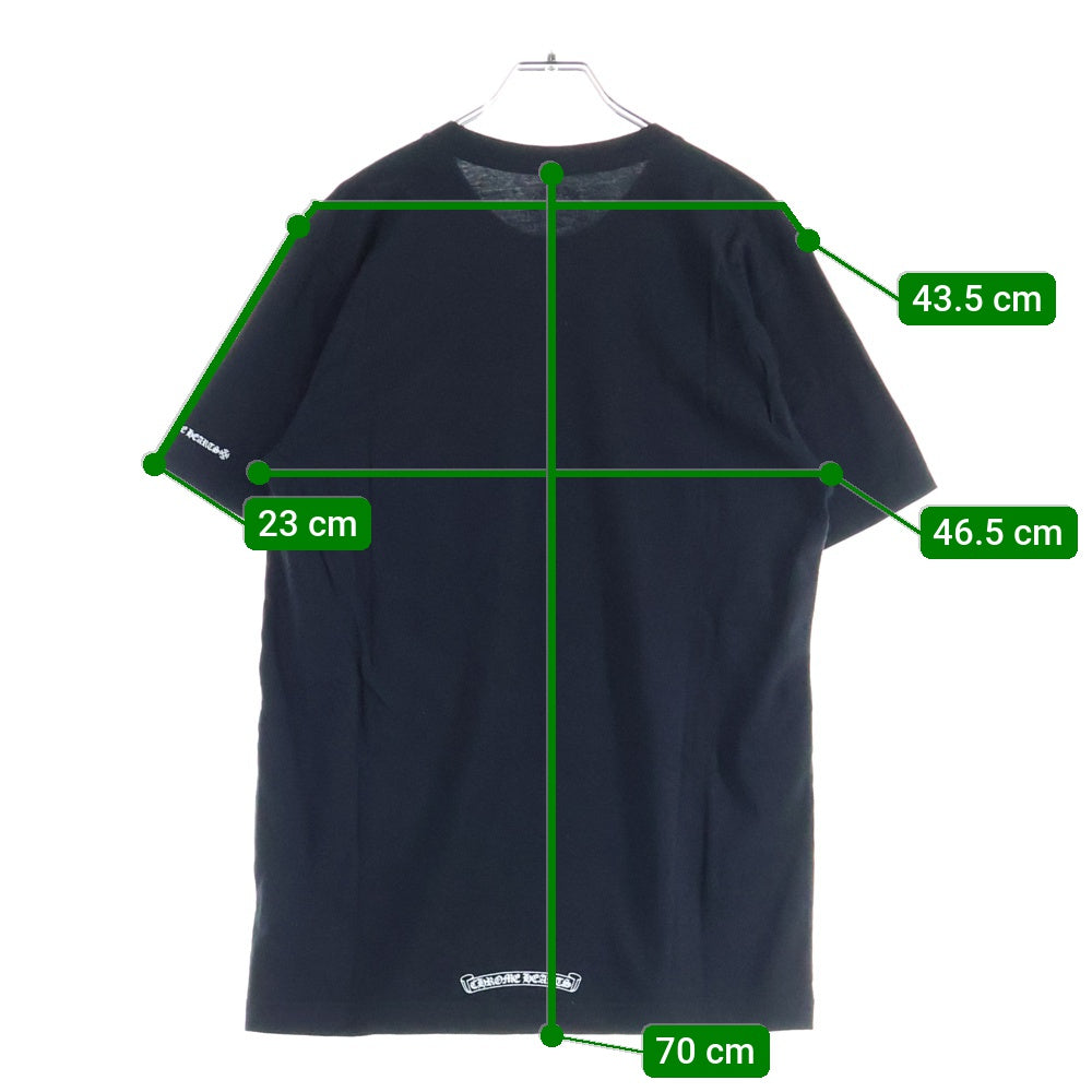 CHROME HEARTS(クロムハーツ) NECK LOGO S/S TEE ネック ロゴプリントTシャツ 半袖カットソー ブラック