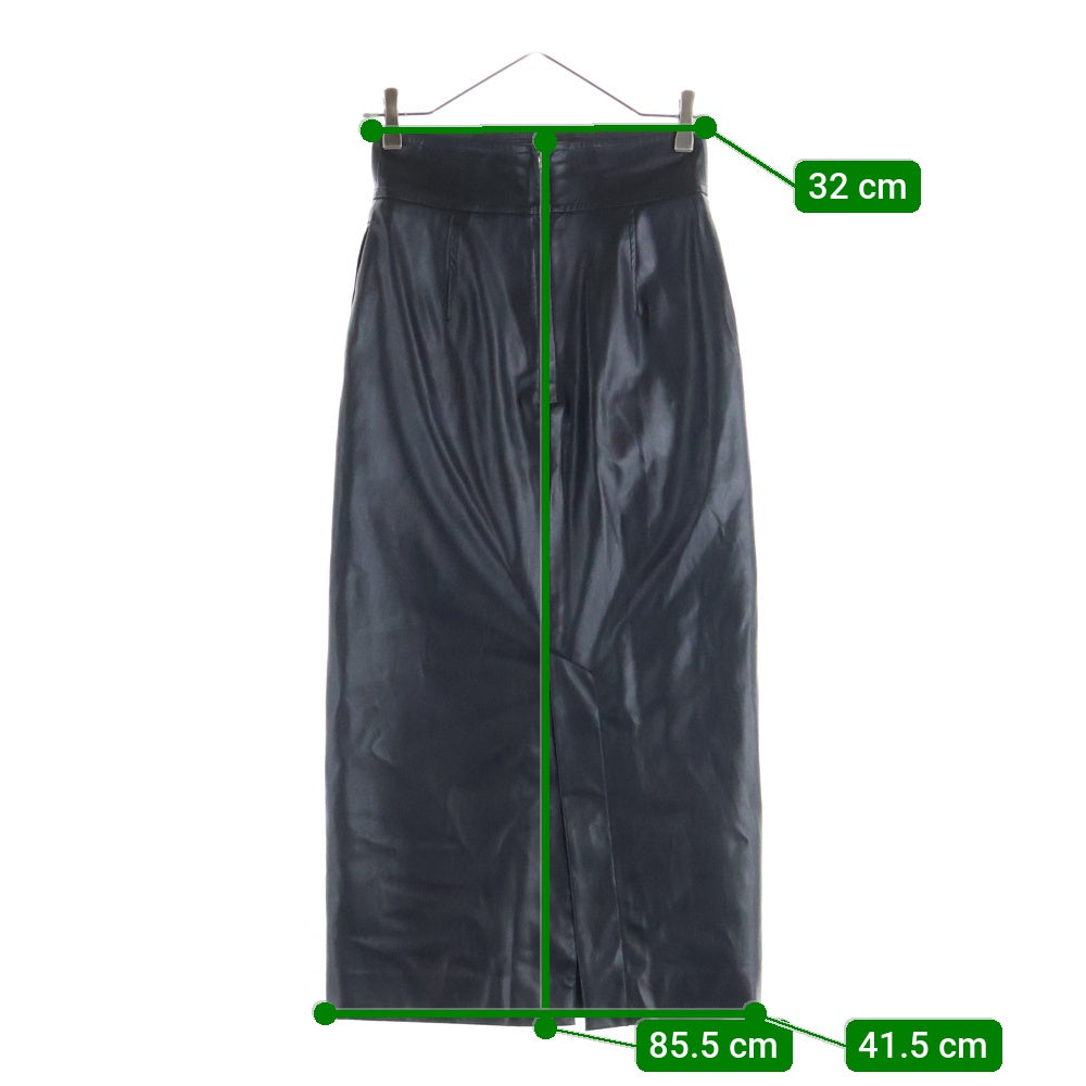 H BEAUTY&YOUTH(エイチ ビューティーアンドユース) FAKE LEATHER TIGHT SKIRT フェイクレザー タイトスカート レディース ブラック 1624-299-3574