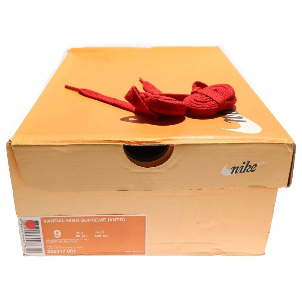 NIKE(ナイキ) 【観賞用 2008年製】VANDAL HIGH SUPREME バンダル サプリーム ハイカットスニーカー シルバー US9/27cm 325317-061