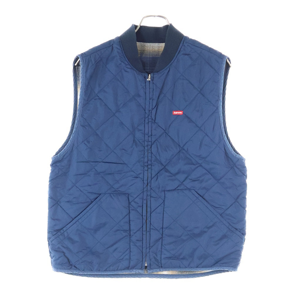 SUPREME(シュプリーム) 17AW Reversible Shadow Plaid Vest リバーシブル シャドウチェック ベスト ネイビー/ブラウン