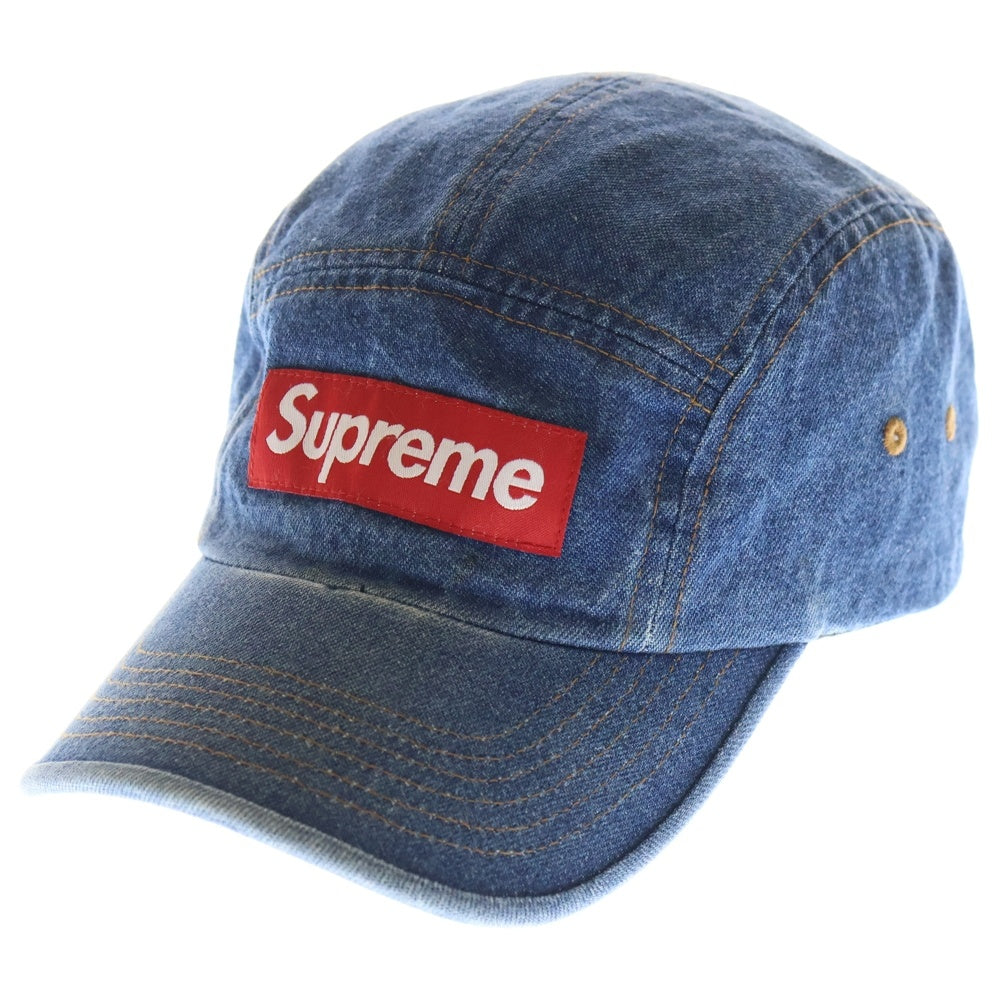 SUPREME(シュプリーム) 22AW Washed Chino Twill Camp Cap ウォッシュド チノ ツウィル キャンプキャップ 帽子 インディゴ
