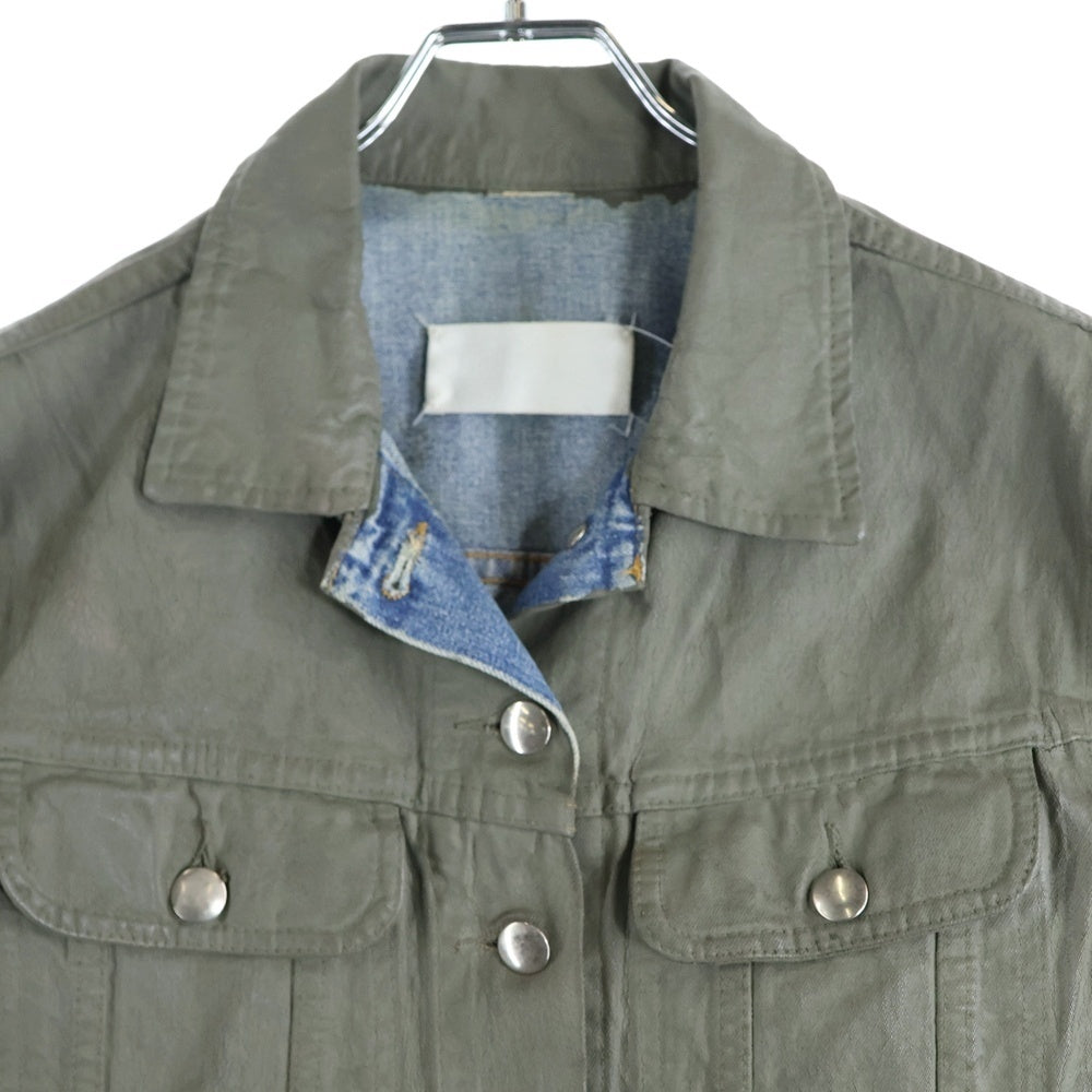 Maison Martin Margiela(メゾンマルタンマルジェラ) 90S Artisanal Painted Denim Jacket アーティザナル ペイントデニムジャケット オリゾンティタグ レディース 333-45301