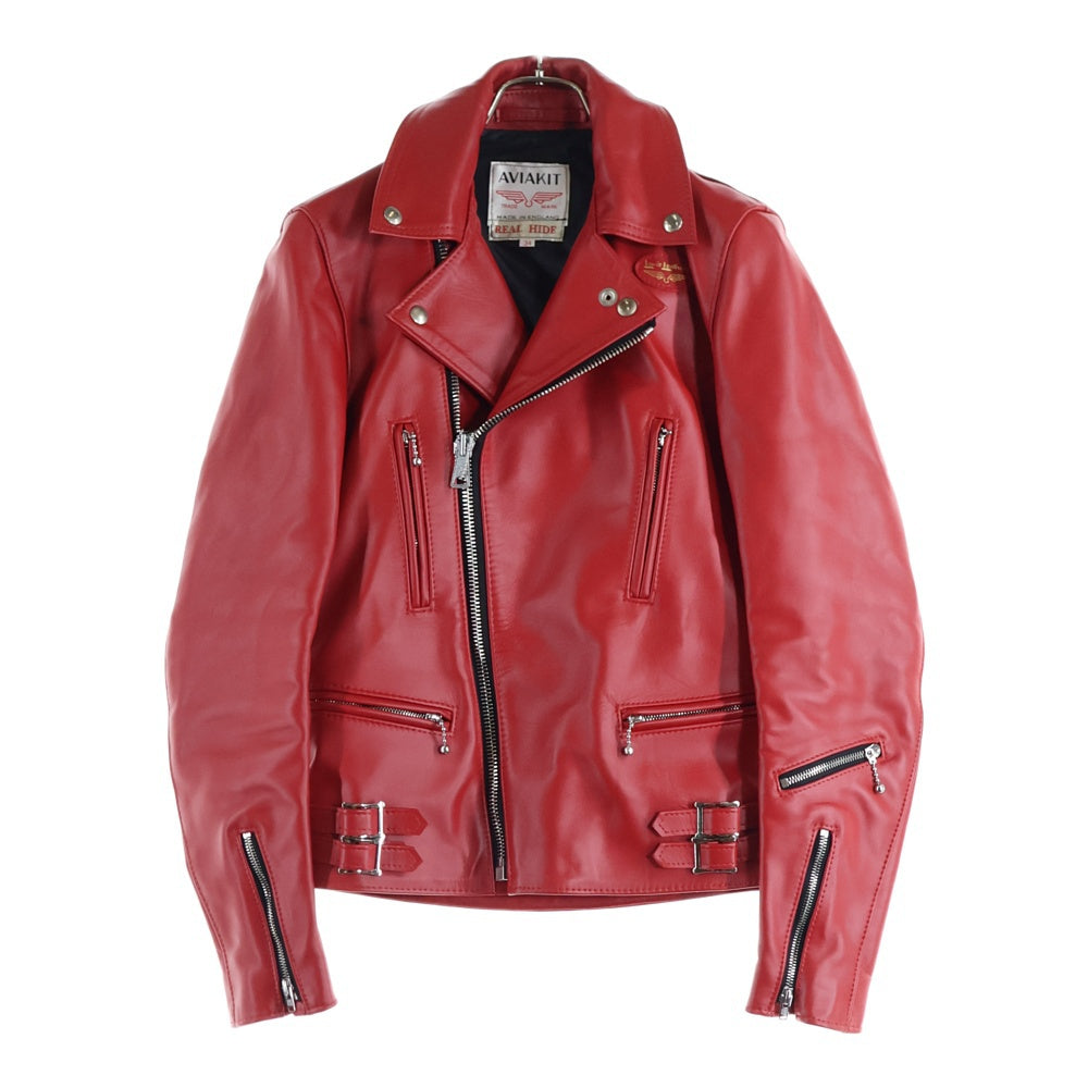 Lewis Leathers(ルイスレザー) 391T Lightning タイトフィット ライトニング ホースハイド ダブルライダースジャケット レッド