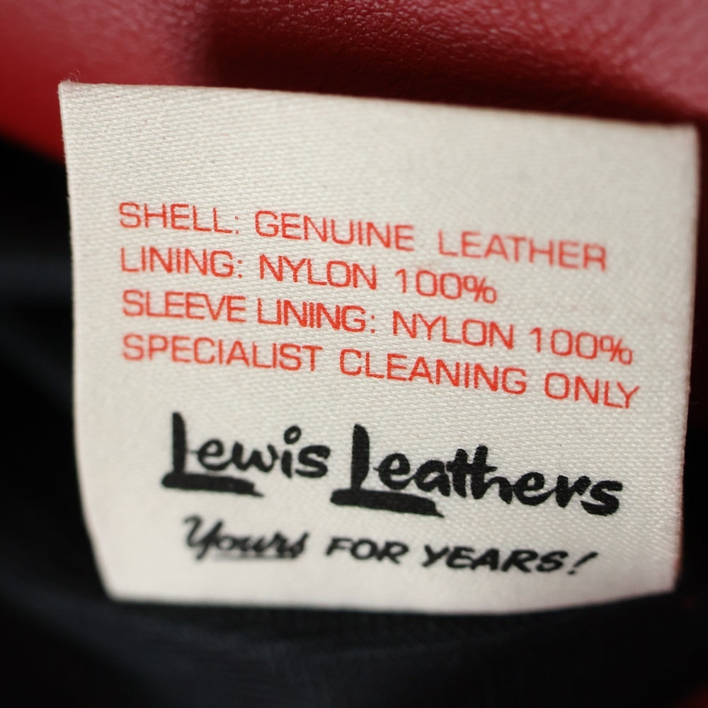 Lewis Leathers(ルイスレザー) 391T Lightning タイトフィット ライトニング ホースハイド ダブルライダースジャケット レッド