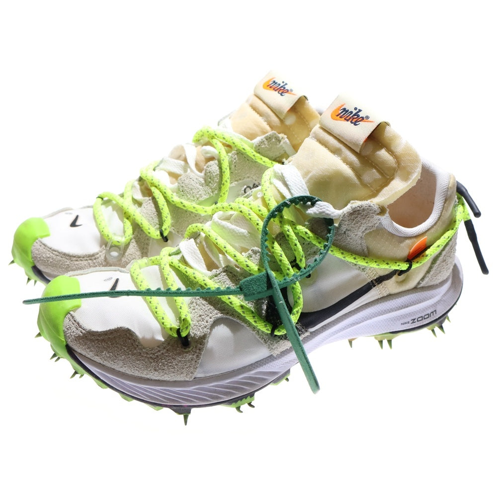 NIKE(ナイキ) ×OFFWHITE WMNS ZOOM TERRA KIGER 5 オフホワイト ウィメンズ ズーム テラカイガー ローカットスニーカー シルバー US6/23cm レディース CD8179-100