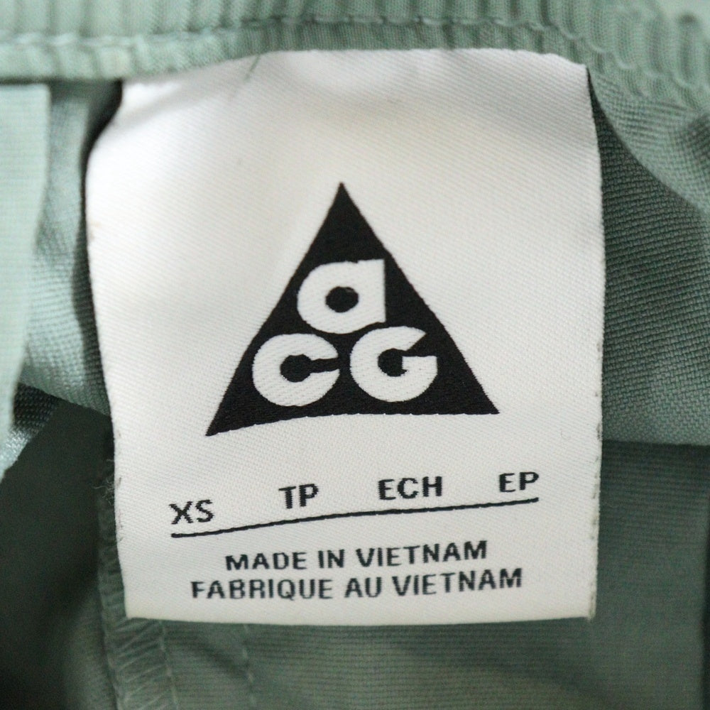 NIKE ACG(ナイキエーシージー) マルチポケット ロゴデザイン金具 ベルト付き ジップアップ ナイロン カーゴパンツ カーキ CV0656-365