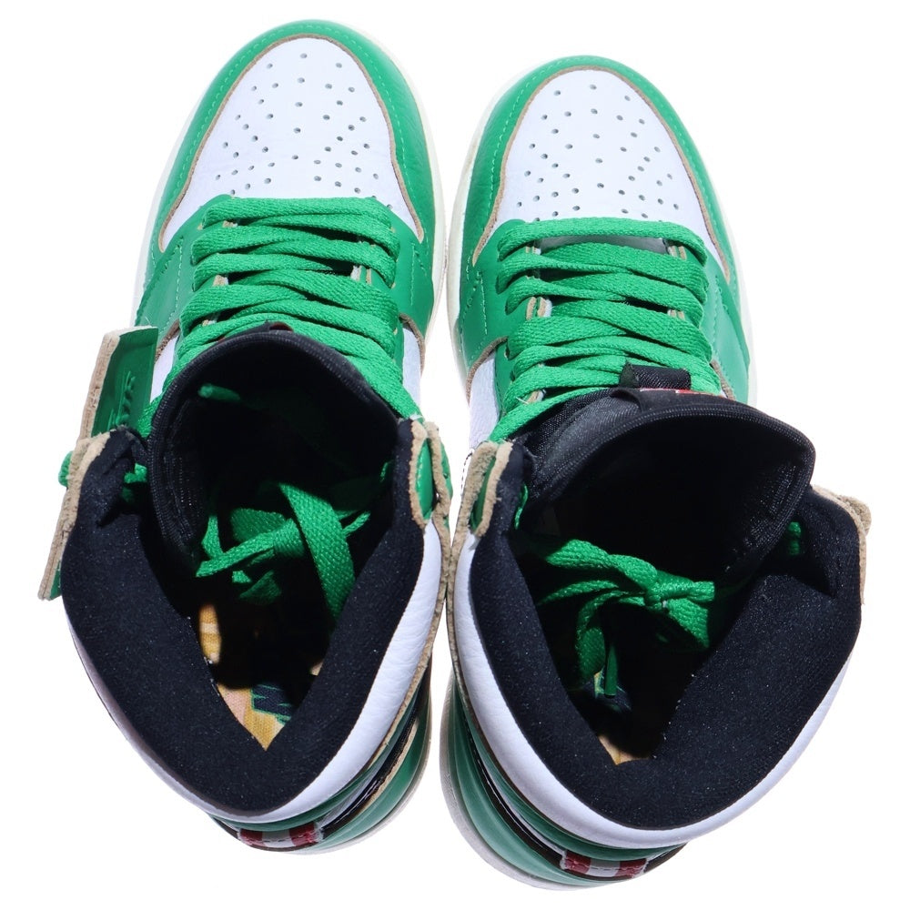 NIKE(ナイキ) WMNS AIR JORDAN HIGH Lucky Green ウィメンズ エアジョーダン 1 ラッキーグリーン ホワイト ハイカットスニーカー レディース US6/23cm DB4612-300