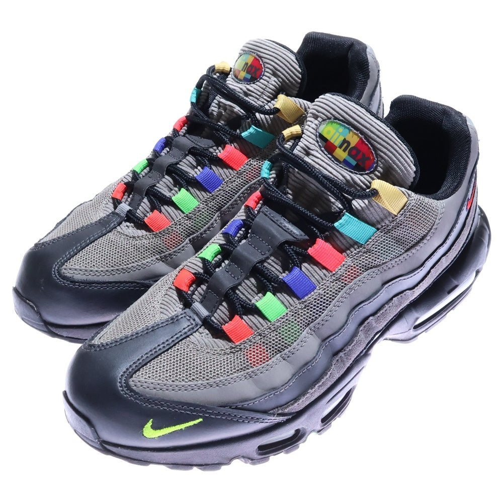 NIKE(ナイキ) AIR MAX 95 SE TV COLOR BARS エアマックス カラーバーズ ローカットスニーカー ブラック/グレー US9.5/27.5cm CW6575-001