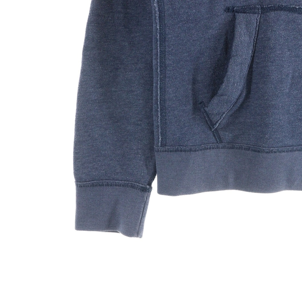 Abercrombie&Fitch(アバクロンビーアンドフィッチ) アームロゴエンブロイダリー ハーフジップ プルオーバーフーディー パーカー ネイビー