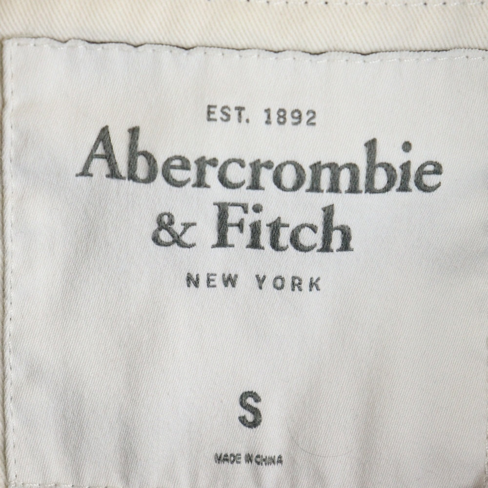 Abercrombie&Fitch(アバクロンビーアンドフィッチ) アームロゴエンブロイダリー ハーフジップ プルオーバーフーディー パーカー ネイビー
