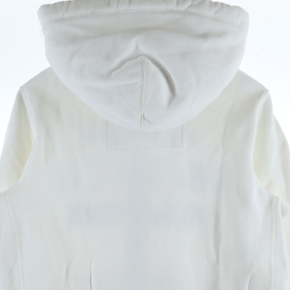 Abercrombie&Fitch(アバクロンビーアンドフィッチ) フロントロゴエンブロイダリー ジップアップフーディー パーカー ホワイト